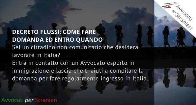 Cittadini non comunitari che fanno ingresso in Italia nel 2026 decreto flussi 2026